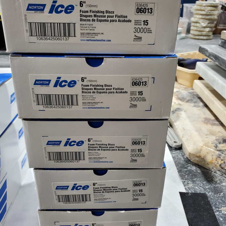 Lot #276 Norton Ice Foam Disc 3000 Grit Box of 15 NEW