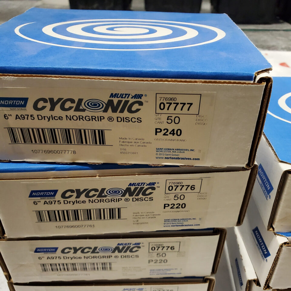 Lot #280 Norton Dry Ice Multi-Hole SC Disc 220/240 Grit Box of 50 NEW