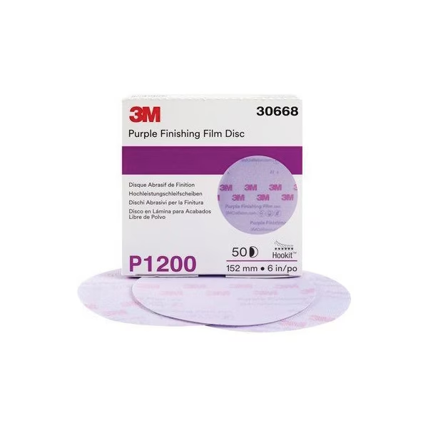 3M™ Purple Finishing Film Disc 1200 Grit Box of 50